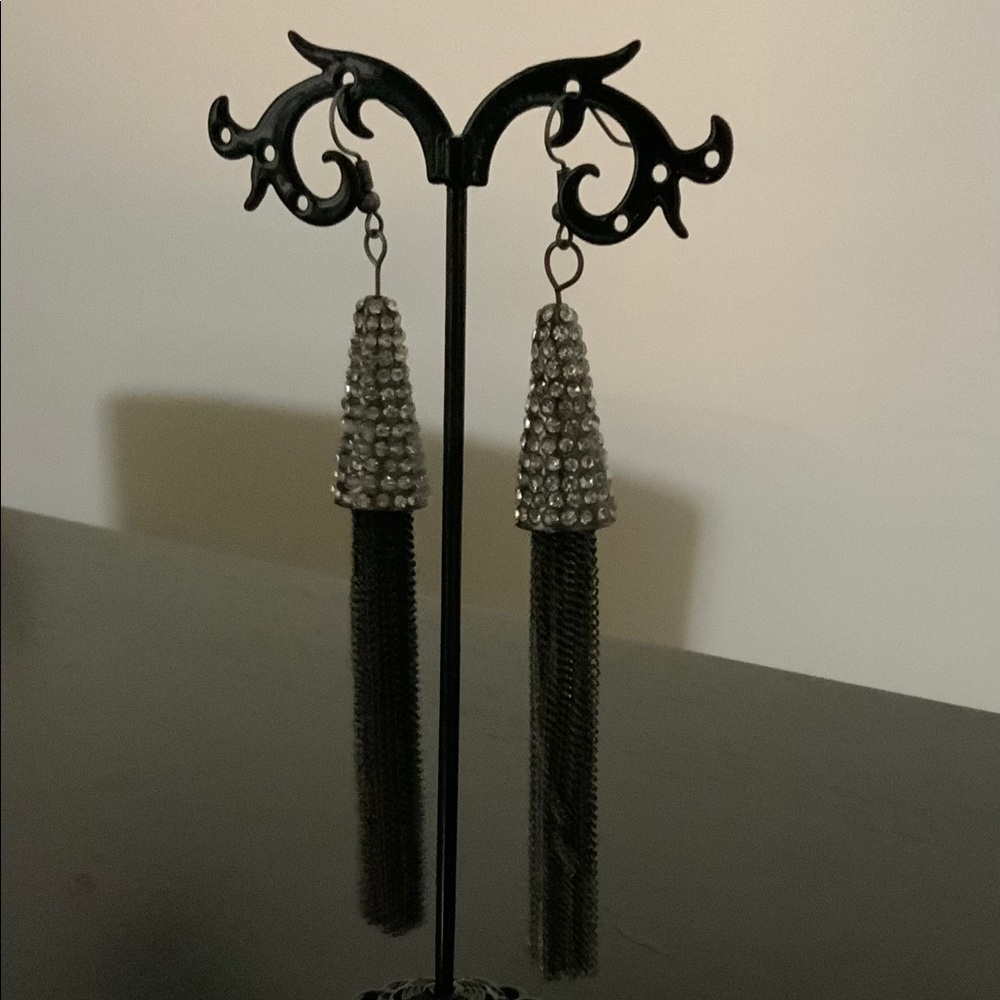 Silver dangle earrings